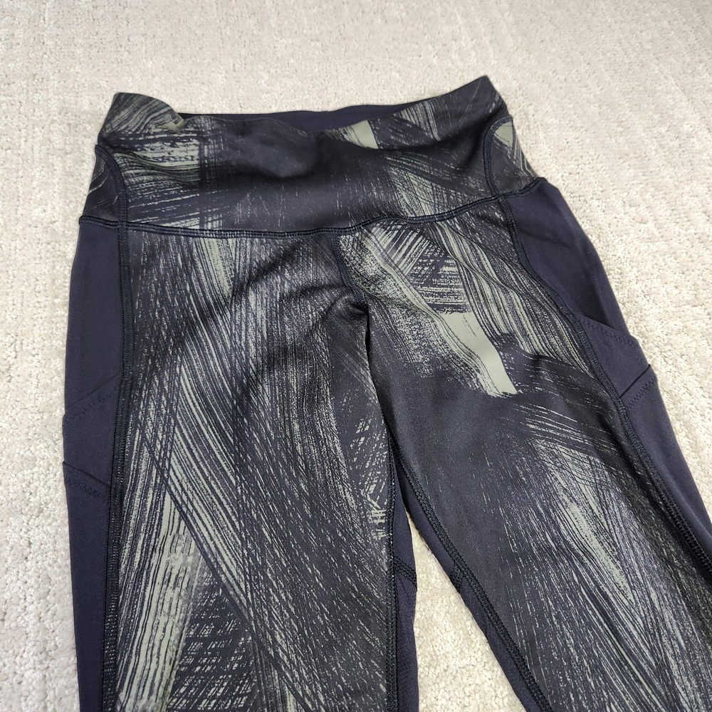 Lululemon Pants Women 4 Fresh Mesh Run Crop Athleisure Yogo Training Black